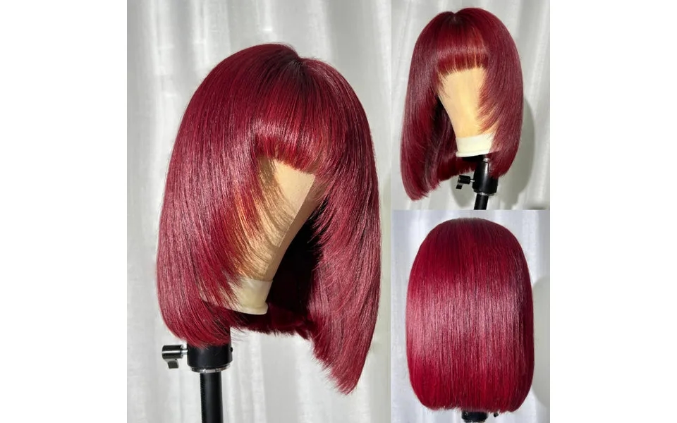 Sunber Hair Flash Deal Flash Dealshort Bob Straight Hair Wig With Bang Human Hair Wig