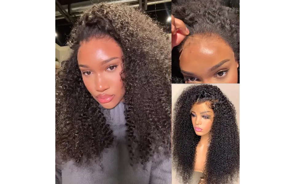 Sunber Hair Kinky Edge Bye Bye Knots Kinky Curly Skin Melt Lace Wigs Natural Hairline Flash Deal