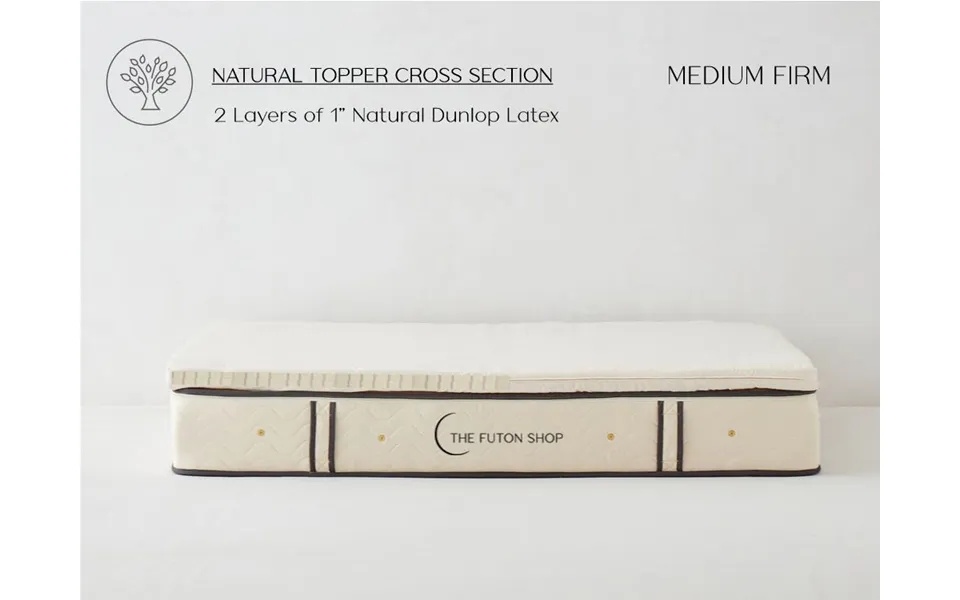 Natural Latex Mattress Topper - 2 Dunlop Latex Topper Medium Firm