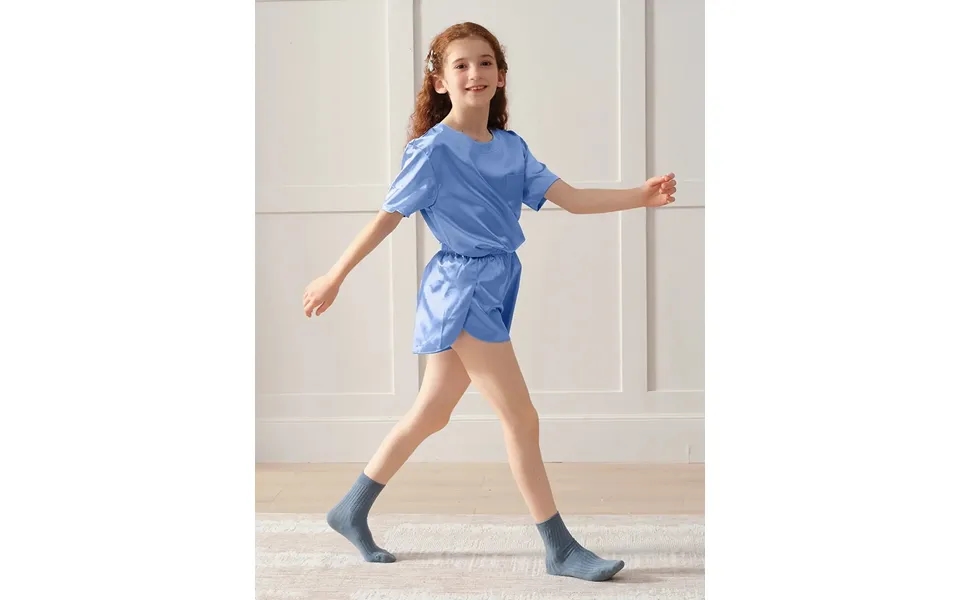 Girls Pajama Sets Short Pants - Deep Ocean Blue