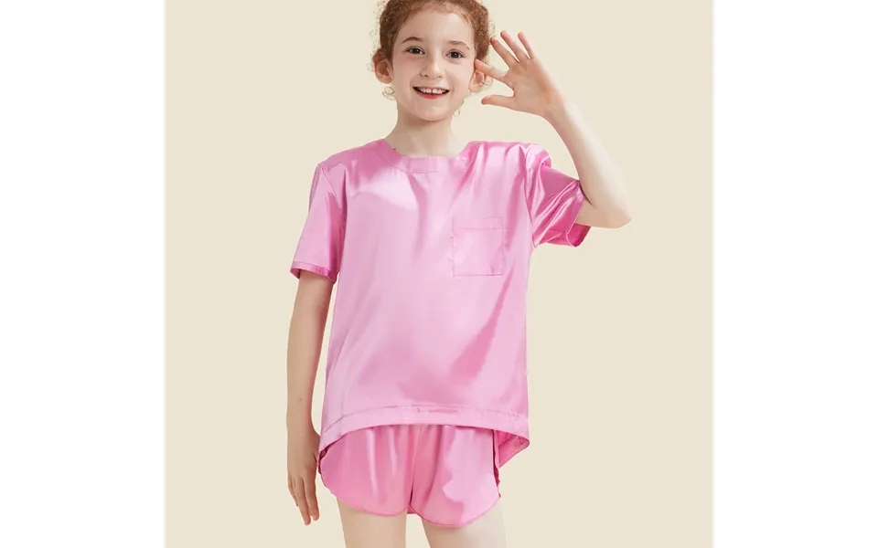 Girls Pajama Sets Short Pants - Rose Red