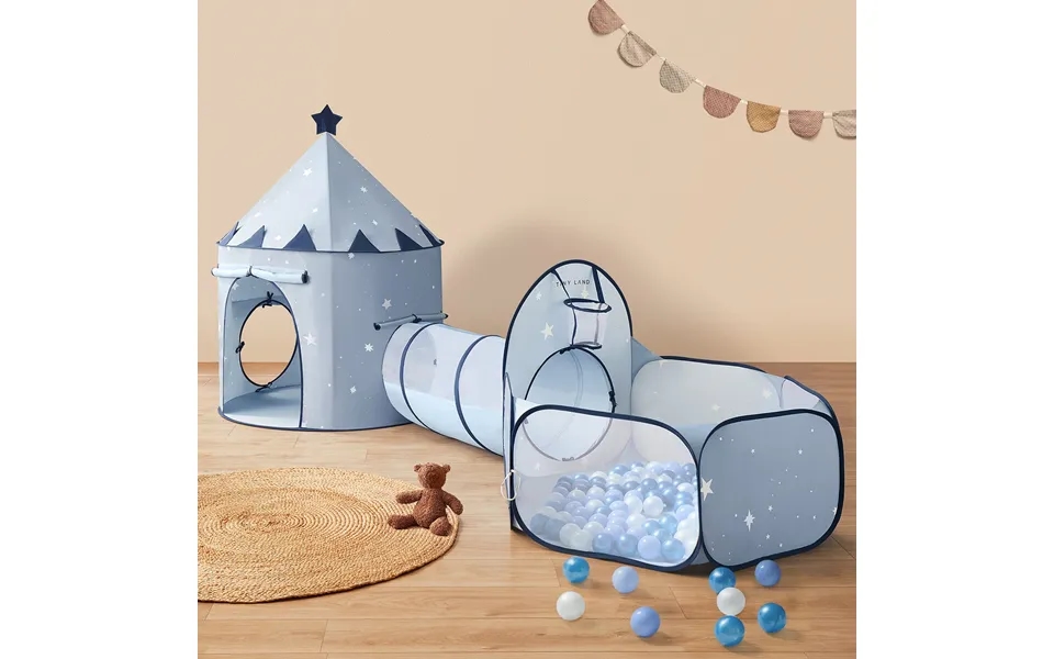 Tiny Land Adventure 3-in-1 Play Tunnel & Ocean Ball Set - Blue