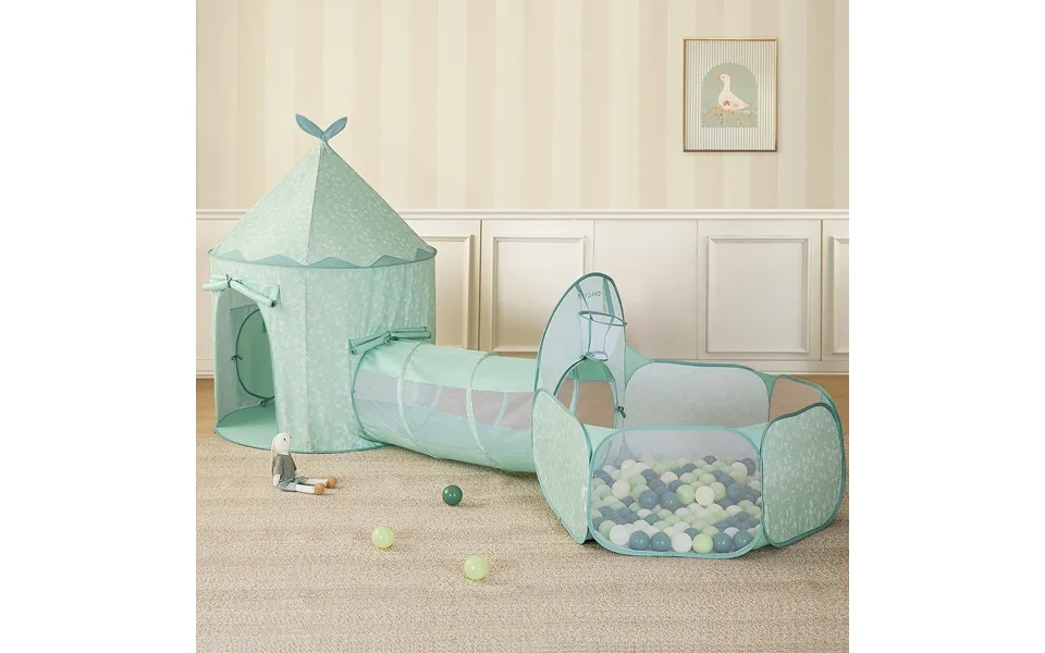Tiny Land Adventure 3-in-1 Play Tunnel & Ocean Ball Set - Green
