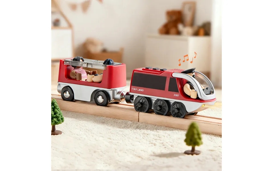 Tiny Land Dual-color Electric Toy Train - Red