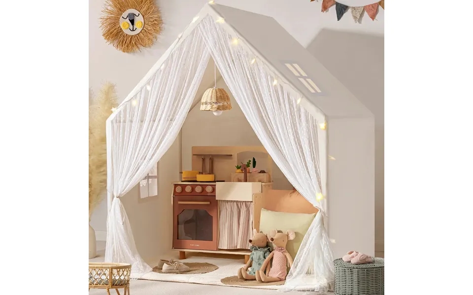 Tiny Land Large Space Play House With Star Lights