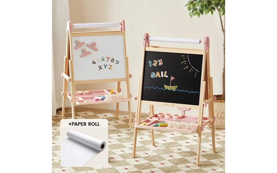 Tiny Land Pink Magnitales Easel & Paper Roll Set