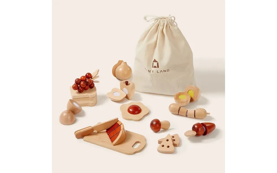 Tiny Land Play Kitchen Accessories Play Food For Play Kitchen Wooden Cut And Play Food Toys