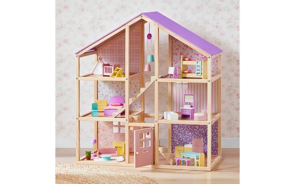 Tiny Land Sweetwood Unicorn Dollhouse & Wooden Dollhouse Dolls