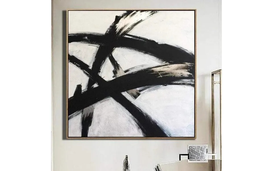 Abstract Franz Kline Style Painting In Black And White Black Glare