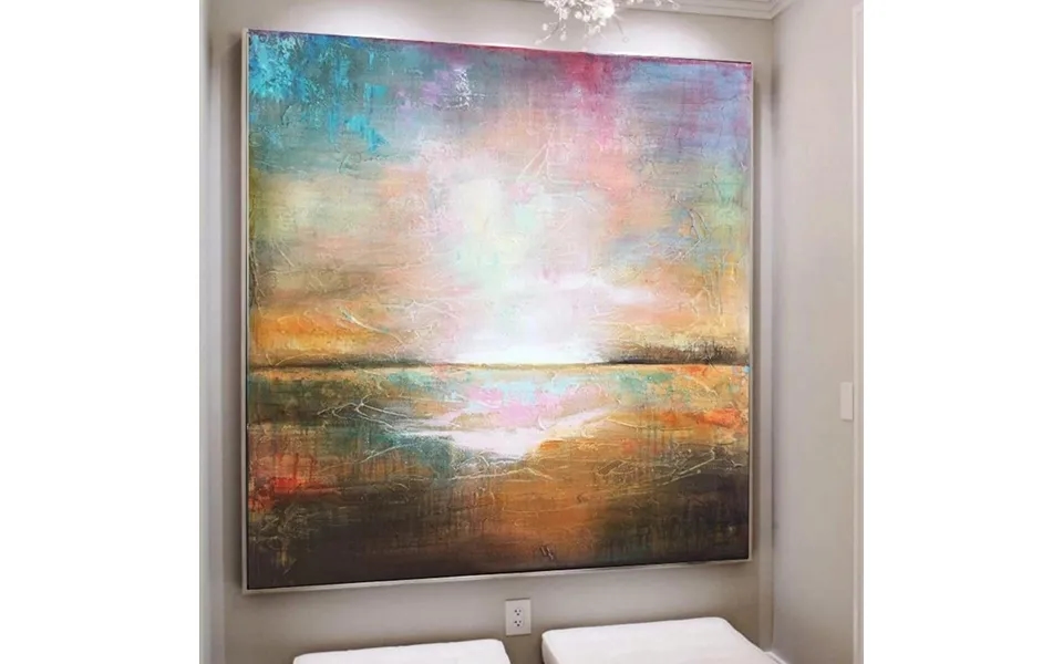 Abstract Landscape Art In Multicolored - Orange And Purple The Spotless Shine