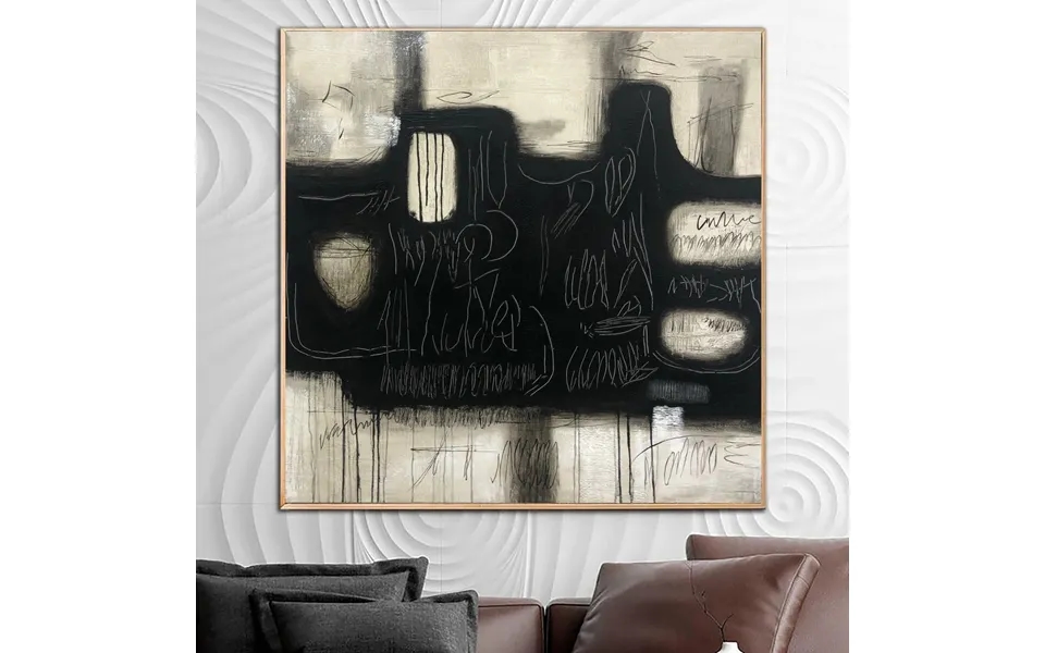 Abstract Painting In Black And White Transformation