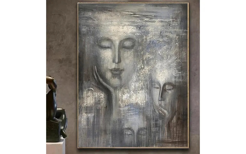 Acrylic Painting On Canvas Original Abstract Faces Painting Contemporary Art Water Nymphs
