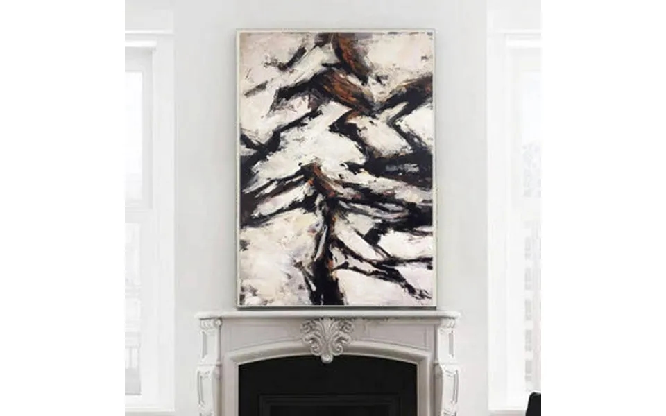 Black And White Canvas Wall Art Black Painting Canvas Oil Painting Texture Canvas Art Ice Drift