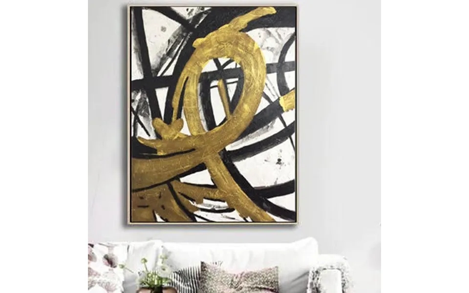 Black Painting White Painting Gold Painting Abstract Original Painting On Canvas Loop Of Infinity