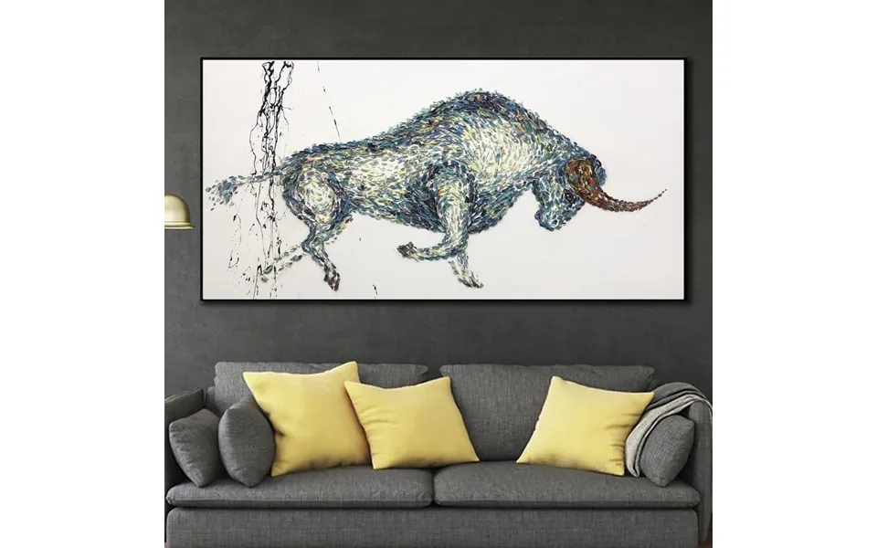 Bull Large Abstract Painting Bull Painting Bull Painting Modern Abstract Charging Bull