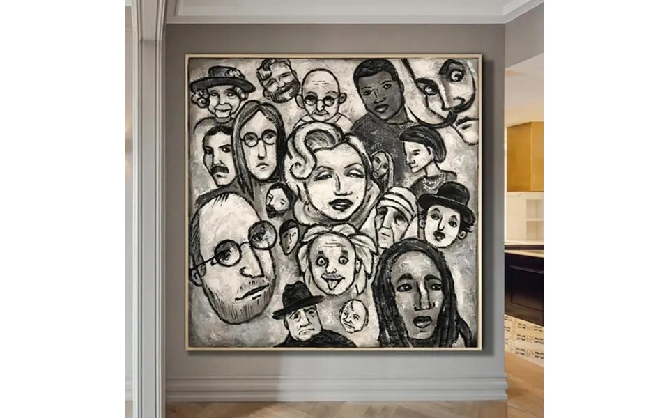 Famous Face Painting Black And White Abstract People Painting Lifestyle Human Art Famous People
