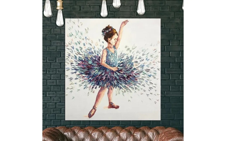 Large Ballerina Painting Little Girl Oil Painting Abstract Modern Art Debut