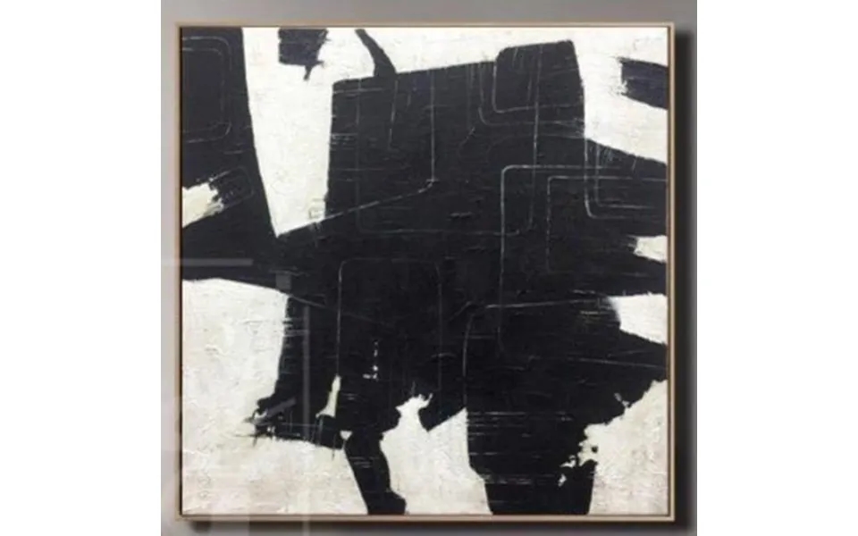 Large Original Oil Painting Black And White Painting Art On Canvas Secret Figures