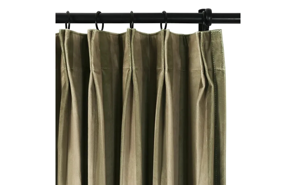 Amy Switzer Printed Velvet Pleated Drapery - Lux Stripe Brown Ay20