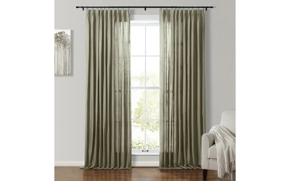 Andy 100% Cotton Drapery Pleated - Beige 3713-3