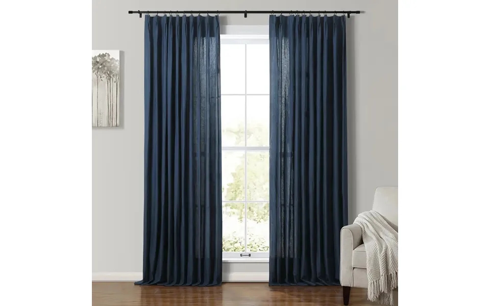 Andy 100% Cotton Drapery Pleated - Ocean 3713-8