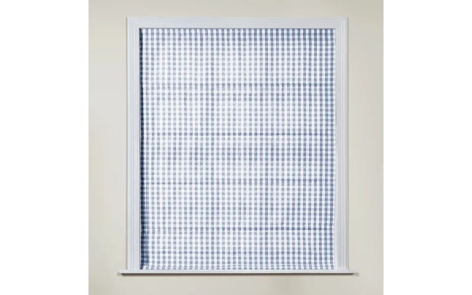 Celia Patterned Roman Shade Cordless - C508-15 Light Blue Small Plaid