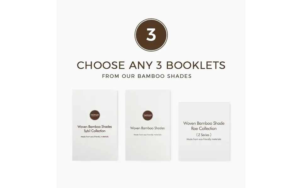 Choose Any 3 Bamboo Shades Sample Books