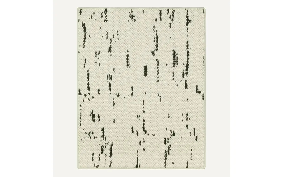 Della Natural Patterned Wool Rug - Interphase Black Da-03 2'x8'