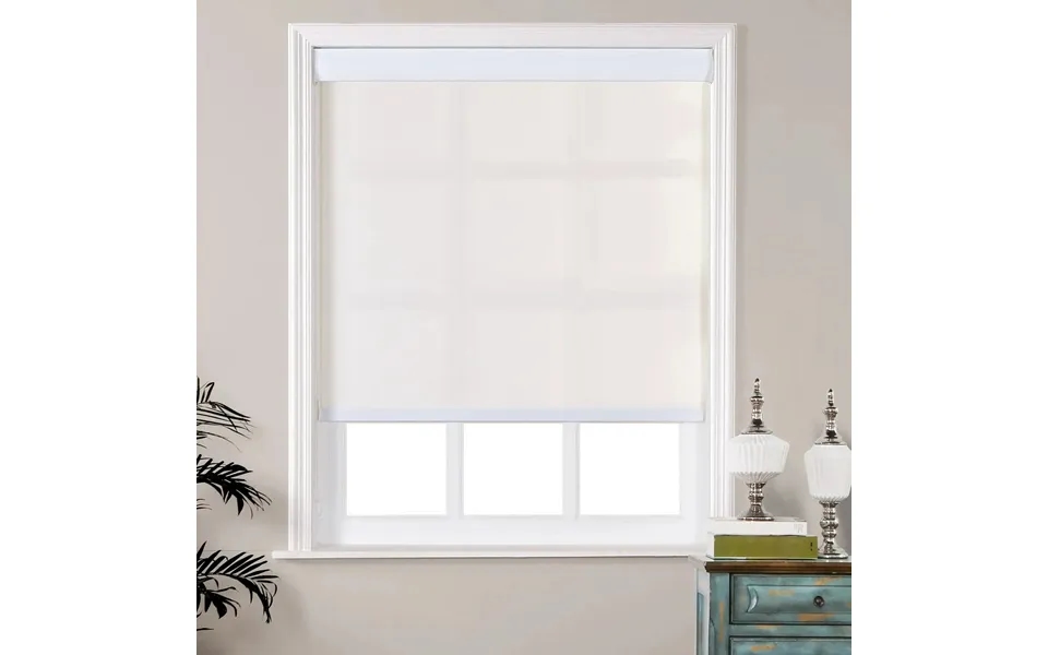 Hedda Room Darkening Loop Control Roller Blinds With Cassette - Roving White 321