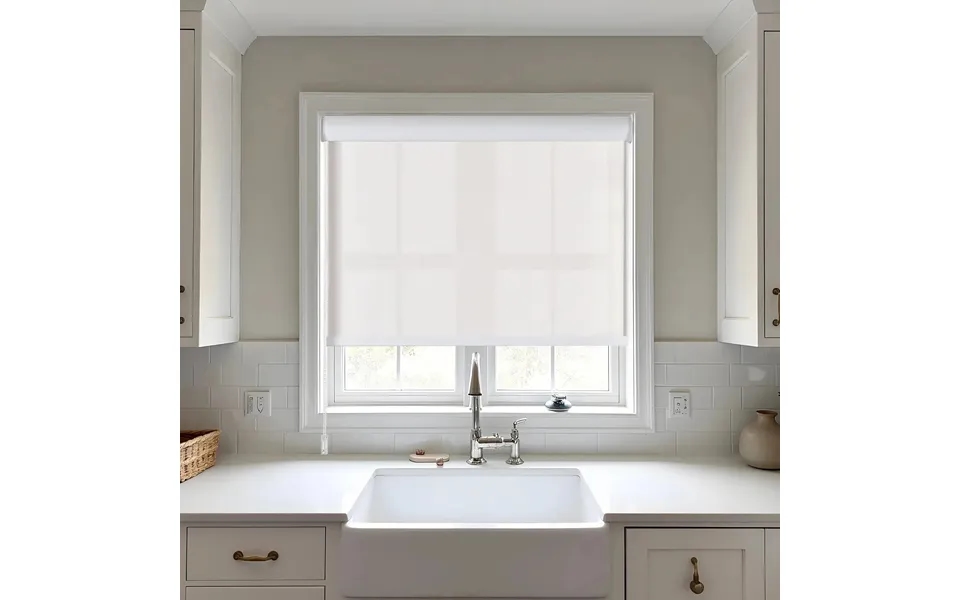 Hedda Room Darkening Loop Control Roller Blinds With Cassette - Tiny White 321