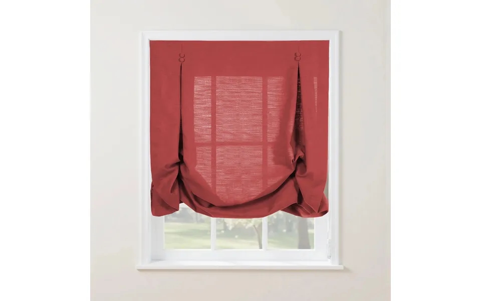 Isabella Cotton Tulip Roman Shade Cord Lift - Red 7084-54