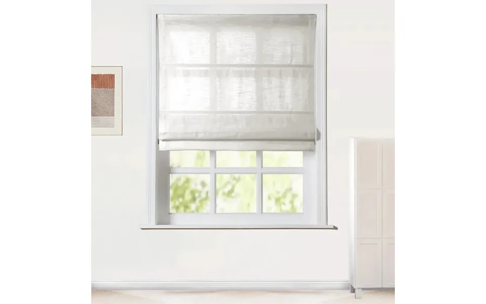 Jawara Roman Shade Cordless-wooden Headrail - J401-2 Ivory Beige