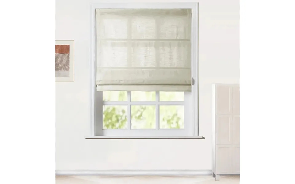 Jawara Roman Shade Cordless-wooden Headrail - J401-3 Oatmeal