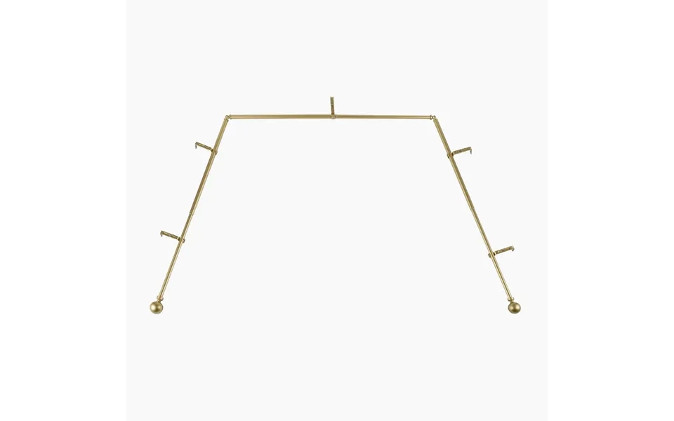 Jaylon Bay Window Curtain Rods 59-106 Inches Length - Warm Golden