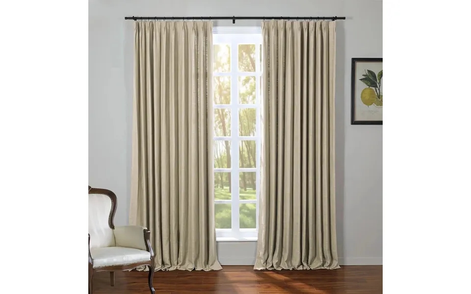 Kyla Linen Drapery Pleated - Flax K1016