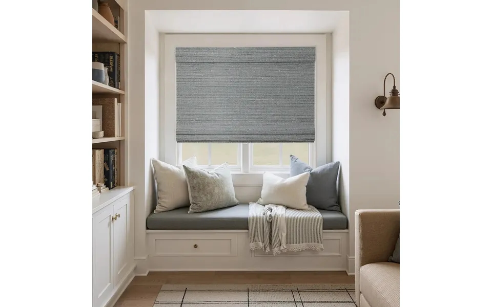 Lay Natural Paper Bamboo Woven Shade - Blue