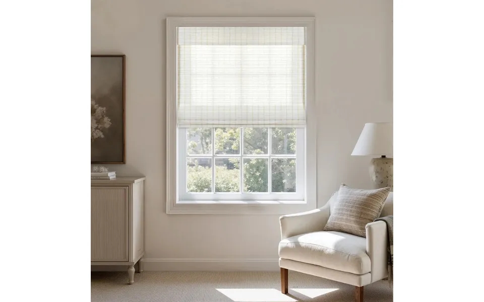 Lay Natural Paper Bamboo Woven Shade - Paper White