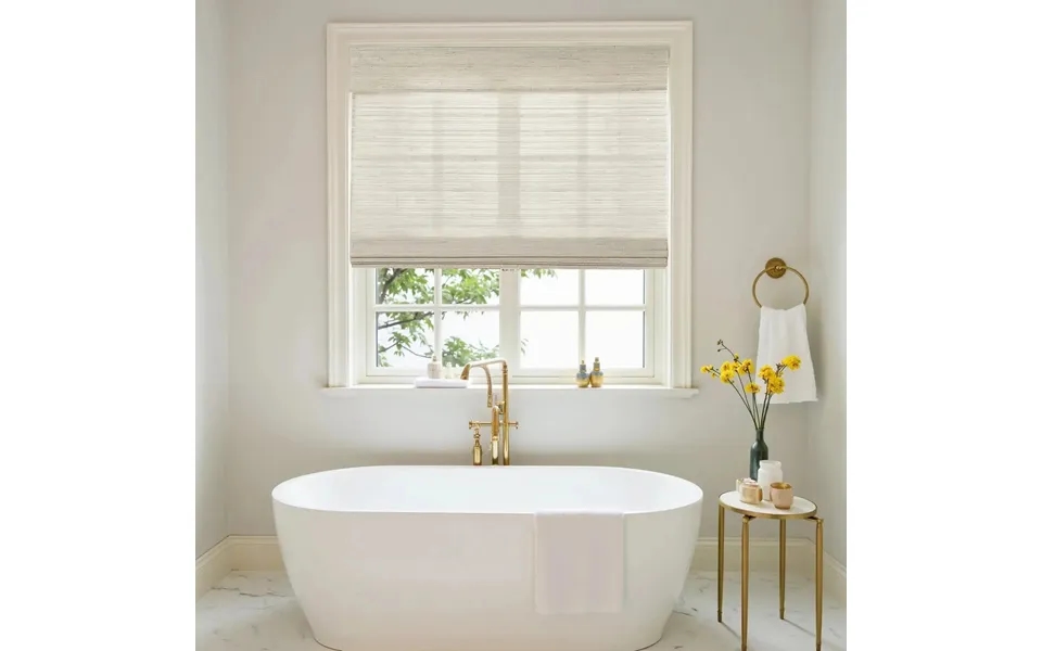 Lay Natural Ramie Bamboo Woven Shade - Wall White