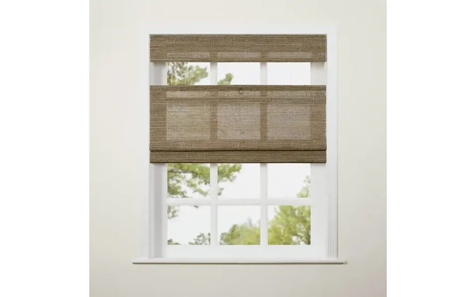 Lay Top Down Bottom Up Woven Wood Shade Cordless - Brown Ln33
