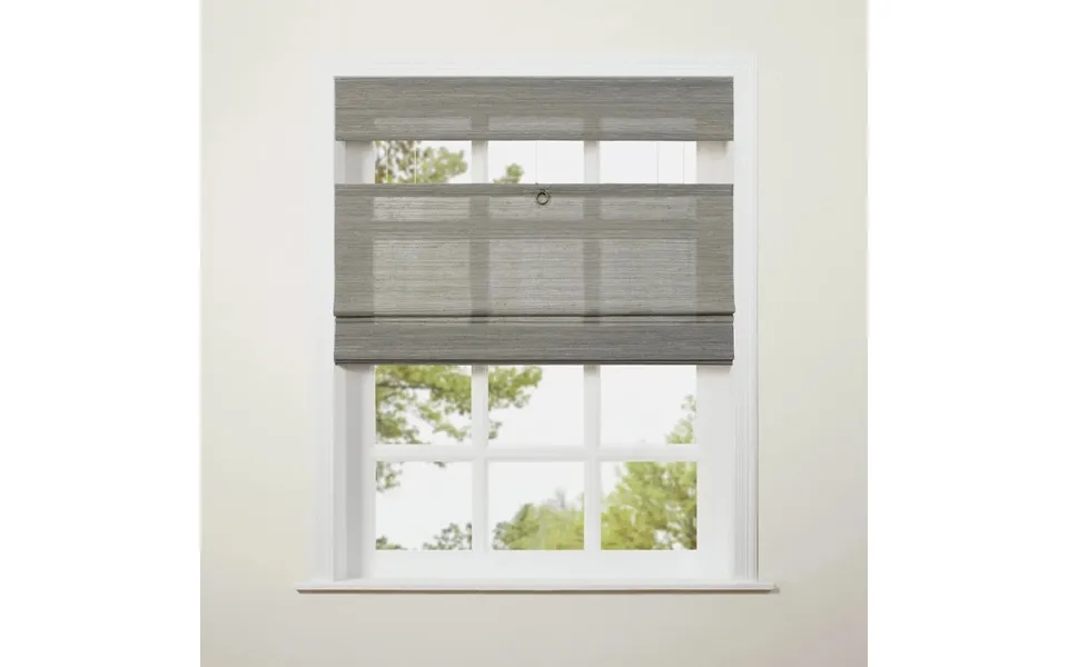 Lay Top Down Bottom Up Woven Wood Shade Cordless - Windswept Ln23