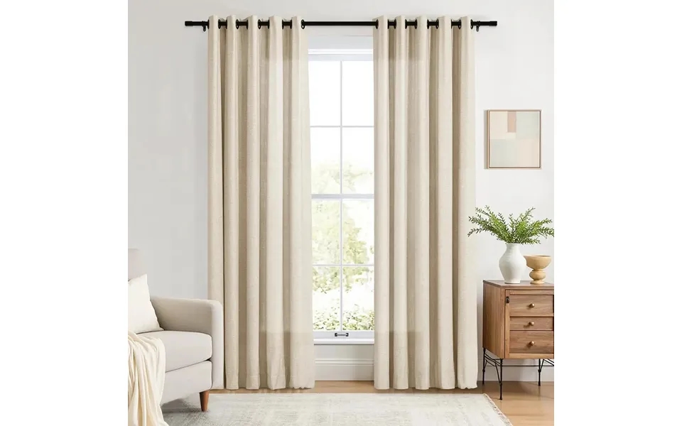 Liz Linen Drape Grommet - Sand Beige 1908-3