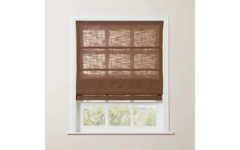 Liz Linen Roman Shade Cordless - Orange Copper 1908-26