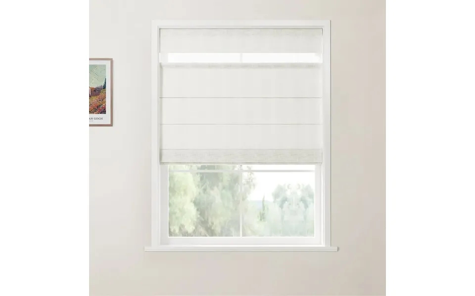 Liz Top Down Bottom Up Roman Shade Cordless - Ivory White 1908-2