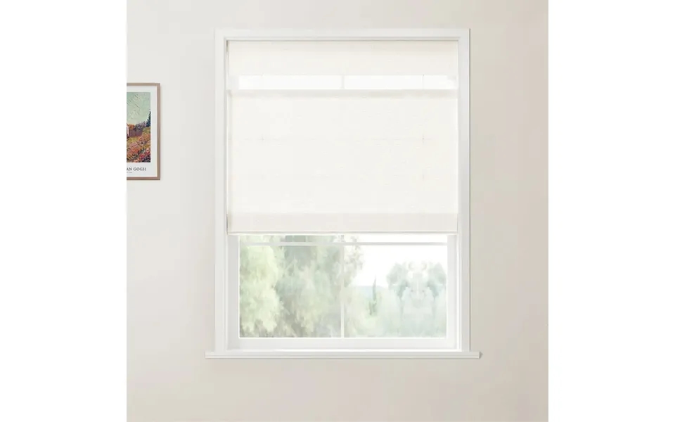 Patti Linen Top Down Bottom Up Roman Shade Cordless - Off White B312