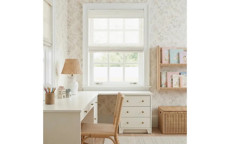 Rae Natural Ramie Jute Woven Wood Shades - Series D