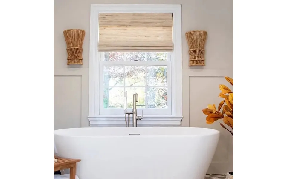 Rae Natural Ramie Jute Woven Wood Shades - Series D