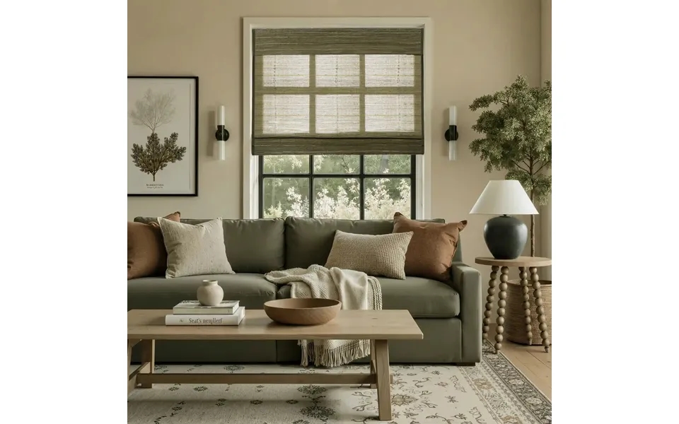 Rae Natural Ramie Jute Woven Wood Shades - Series D