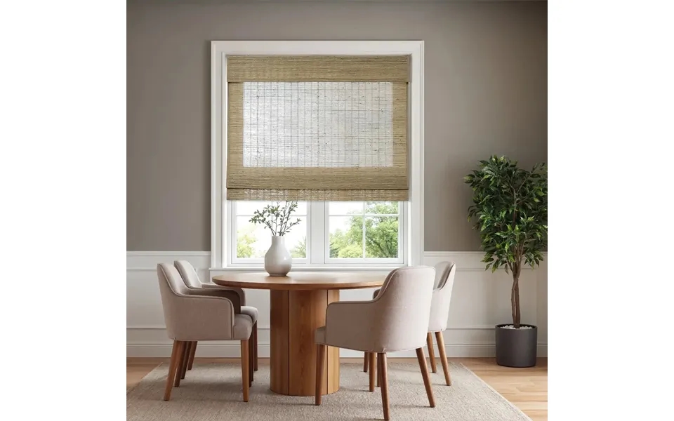 Rae Natural Ramie Jute Woven Wood Shades - Series M