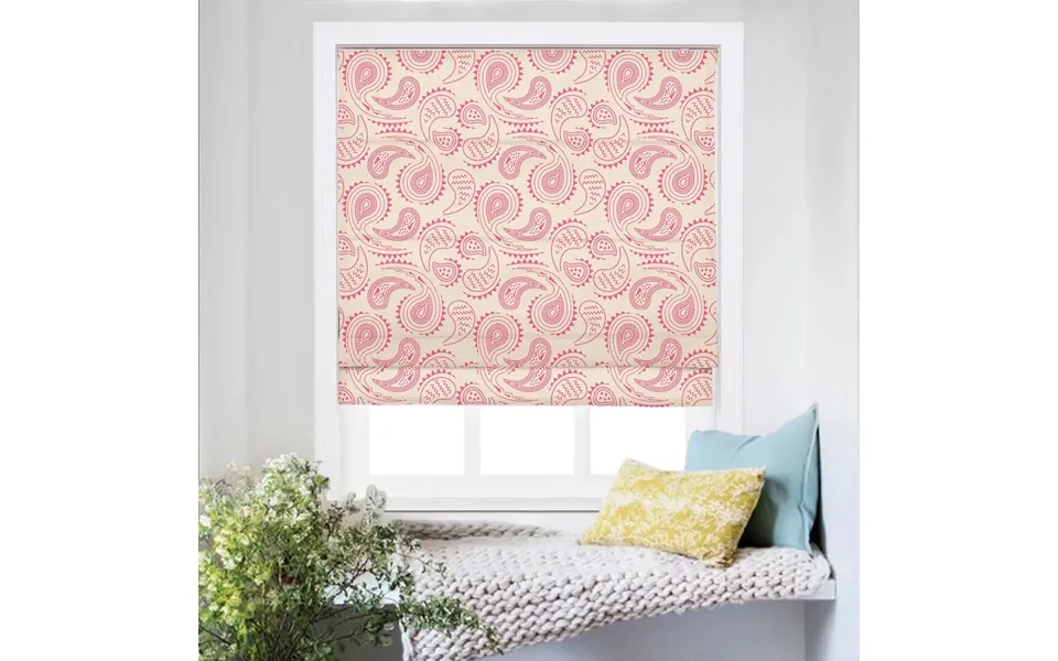 Roman Shade Cordless Linen Printed - Cs 16127