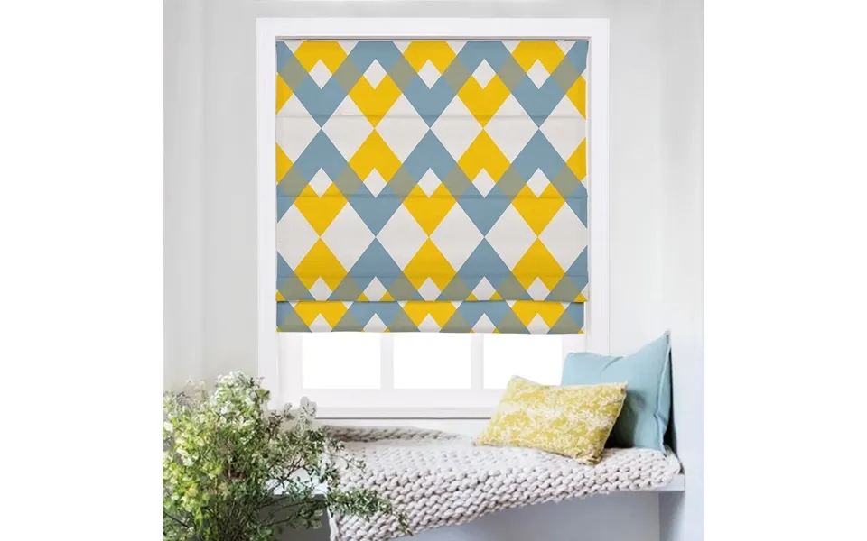 Roman Shade Cordless Linen Printed - Cs 2191